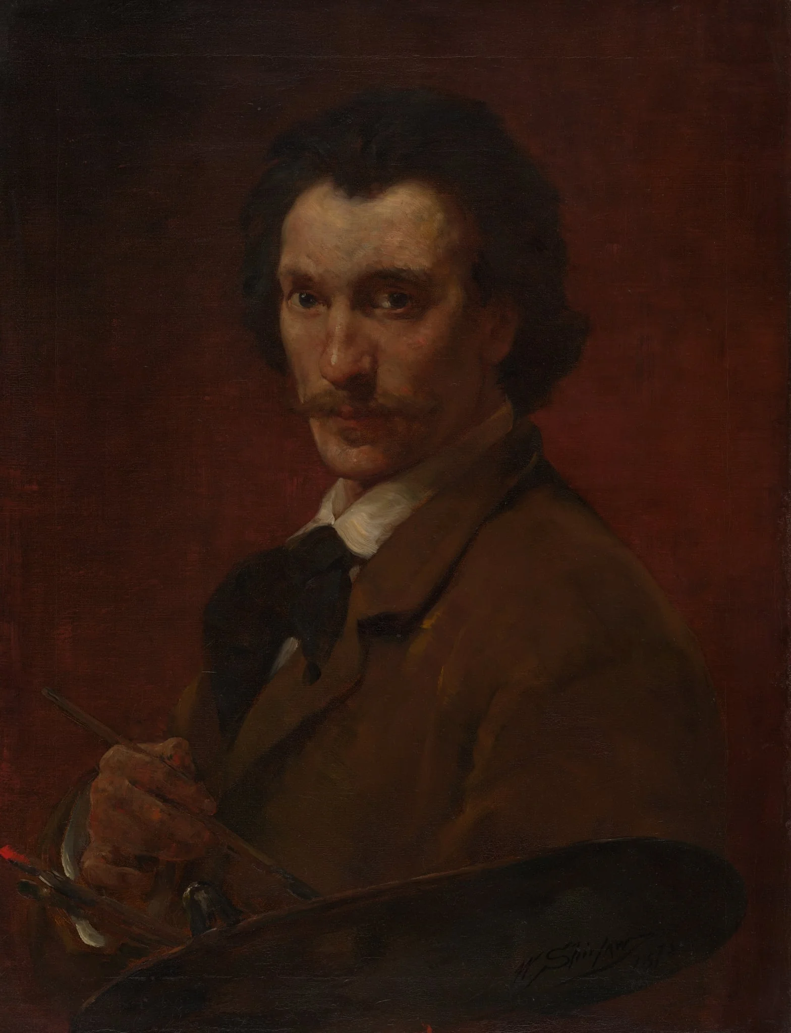 Self-Portrait, by Walter Shirlaw, oil, 1878