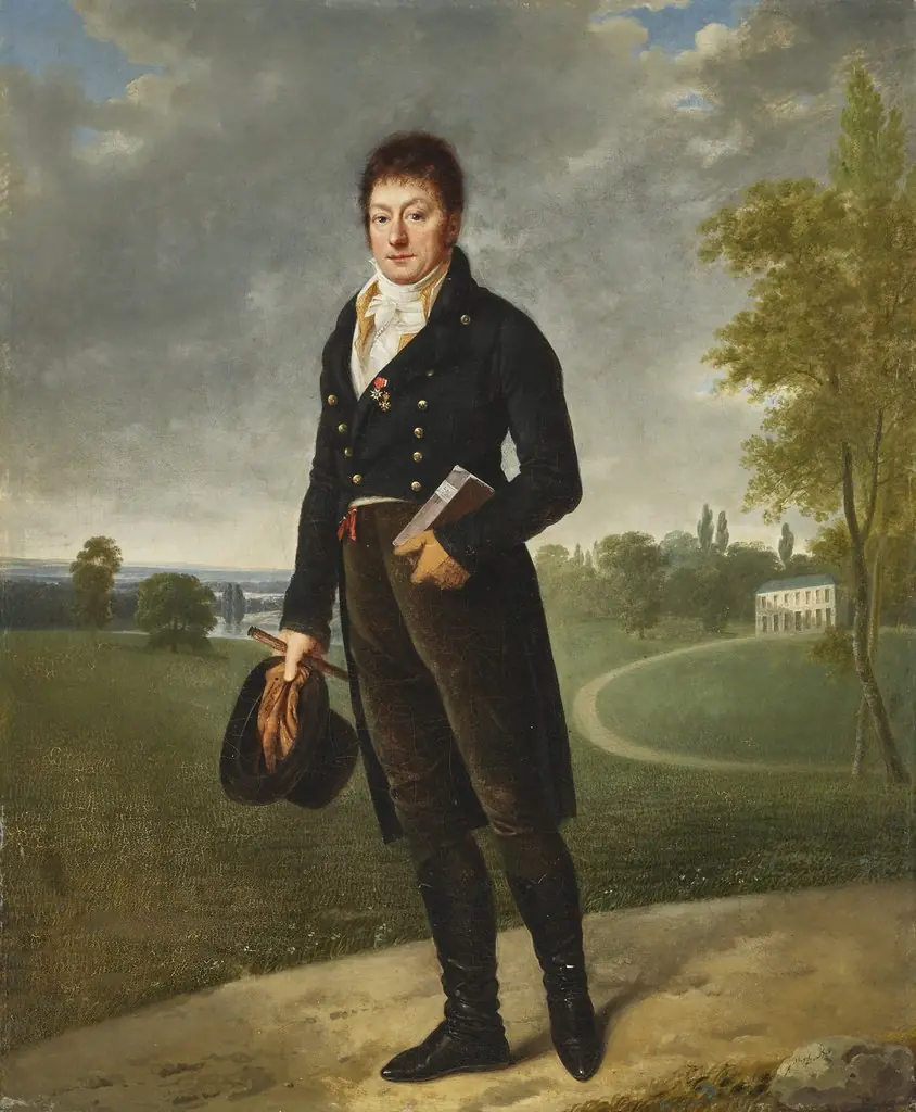 Portrait of a gentleman, full-length, standing in a landscape