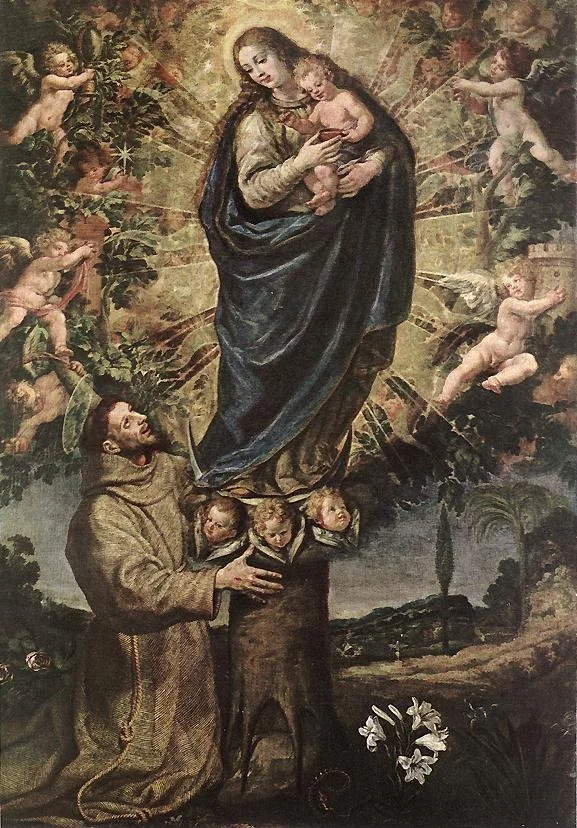 The Vision of Saint Francis of Assisi, by Vincenzo Carducci, oil, 1631