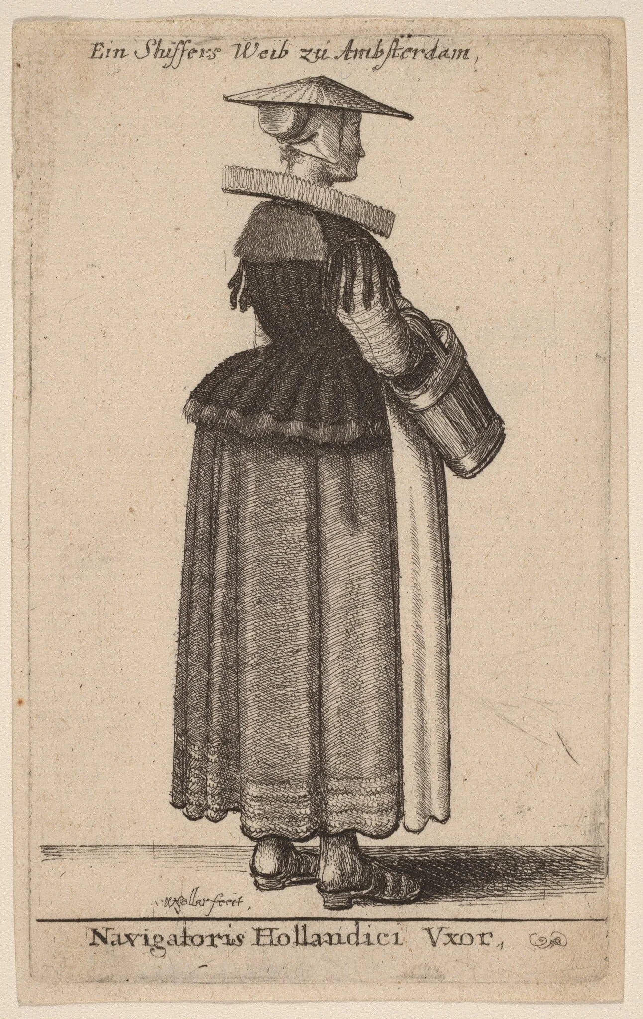 Navigatoris Hollandici Vxor, by Wenceslaus Hollar, ink, 1647