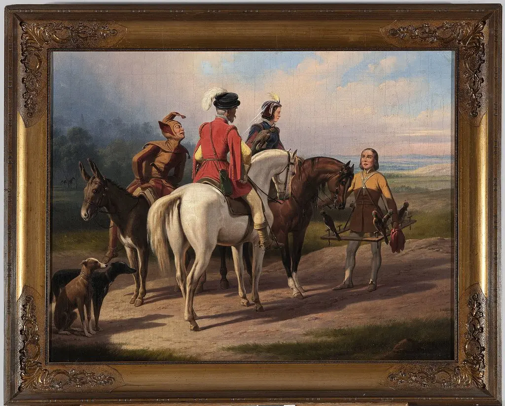 Hunting with falcons