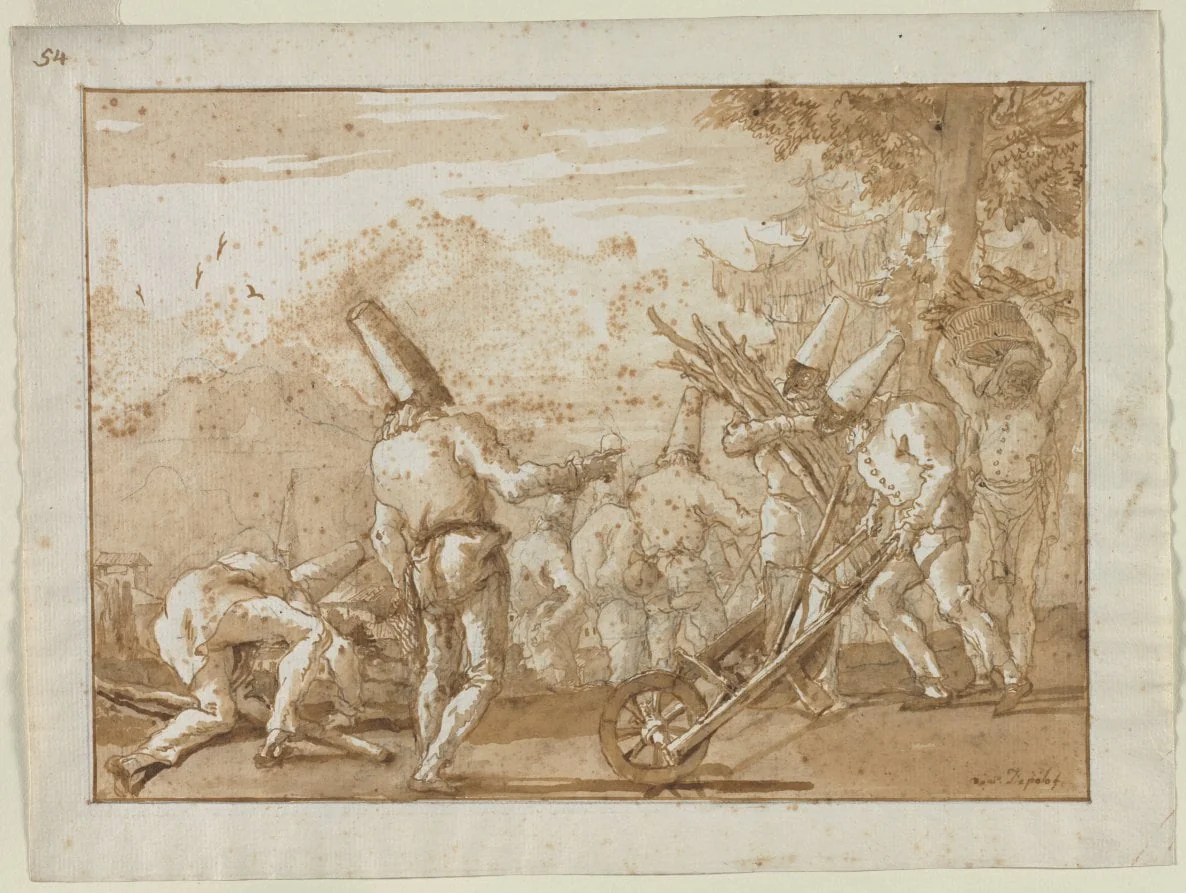 Gathering Wood, by Giovanni Domenico Tiepolo, 1794