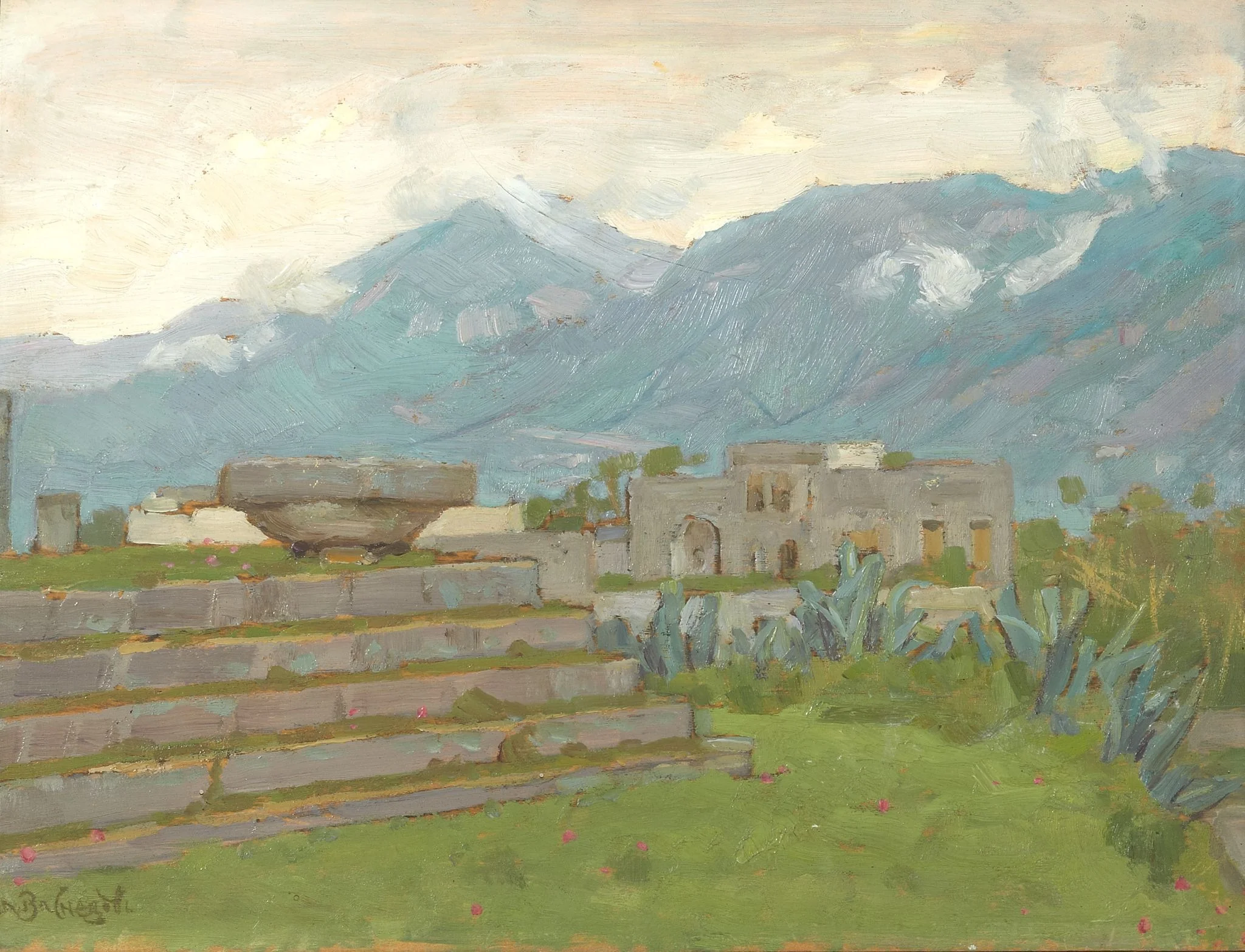 Hercules temple Pompeii, by Apollinary Vasnetsov, oil, 1900
