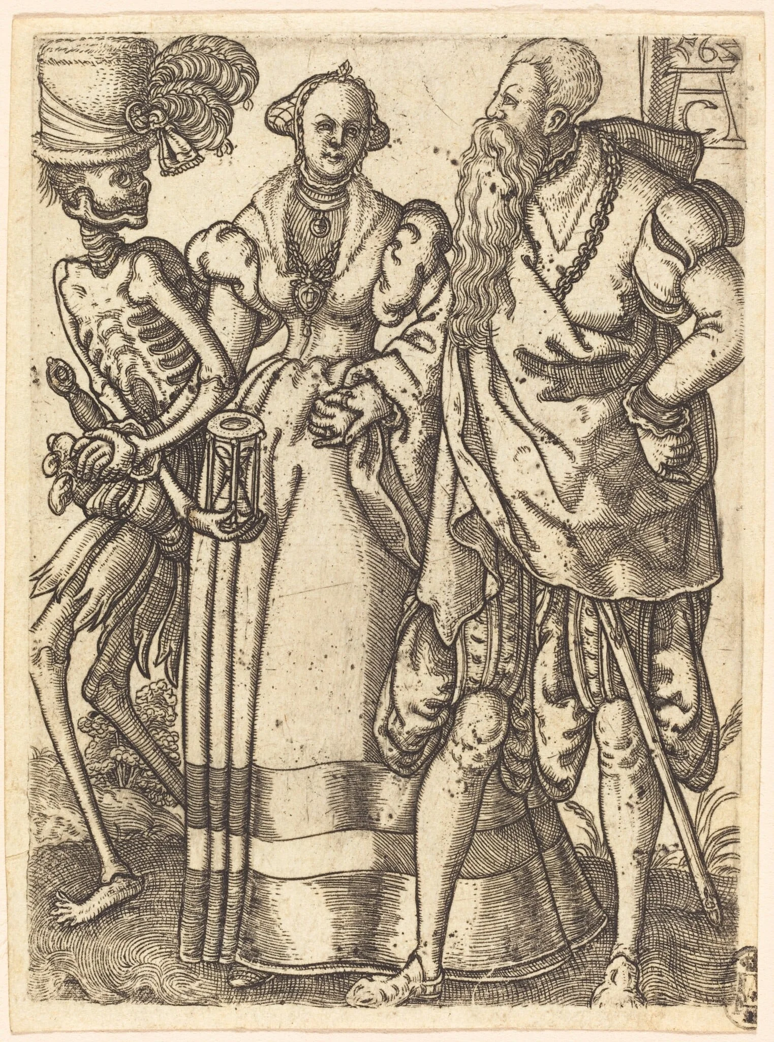Dance of Death VI, by Allaert Claesz, ink, 1562