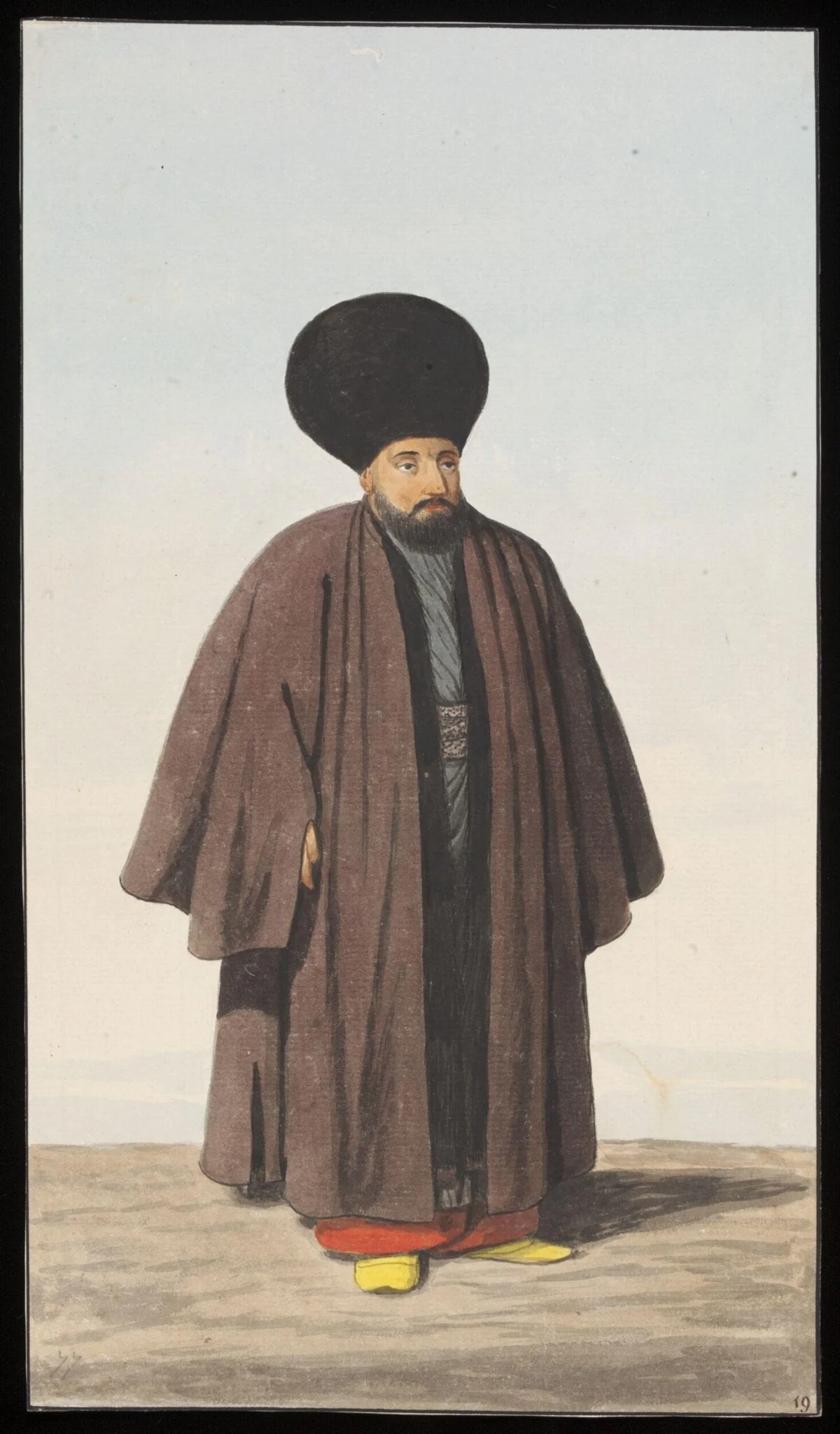An Armenian official, by Anonymous Greek artist, watercolor, 1809