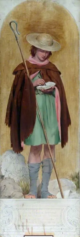 Giotto (c.1267–1337) (design for a mosaic in the Victoria and Albert Museum)