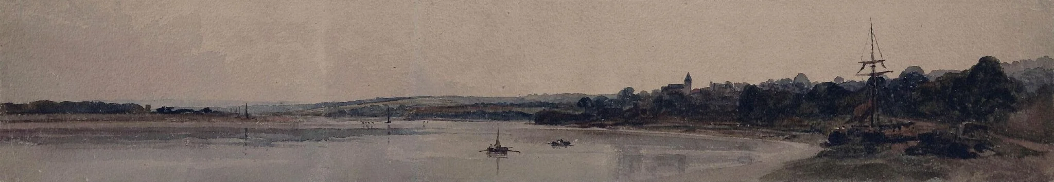 On the Severn near Newnham, by Peter De Wint, watercolor, 1850