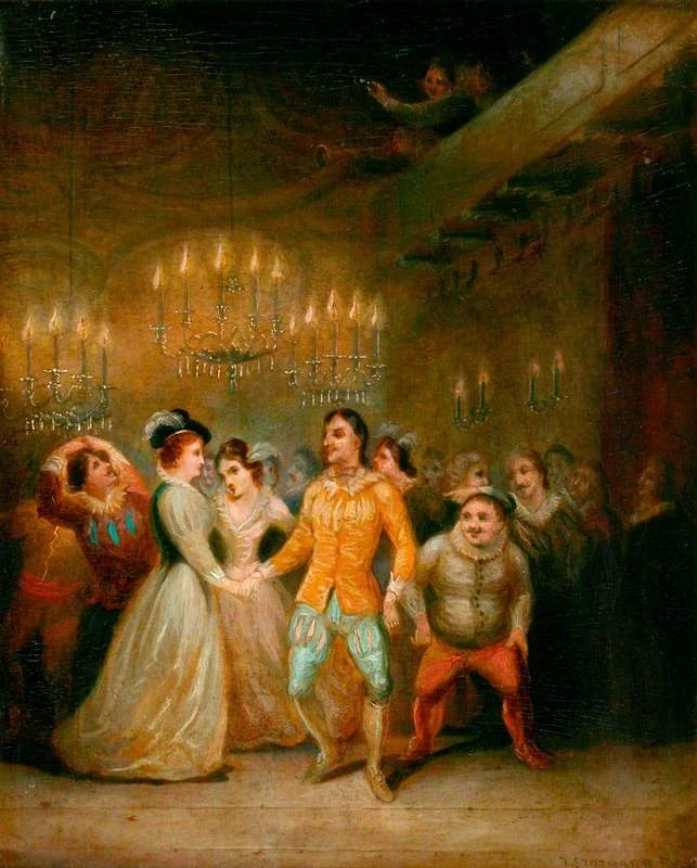 Scene from Cervantes' 'Don Quixote' (Part II, Chapter 31), by Thomas Stothard, oil, 1804