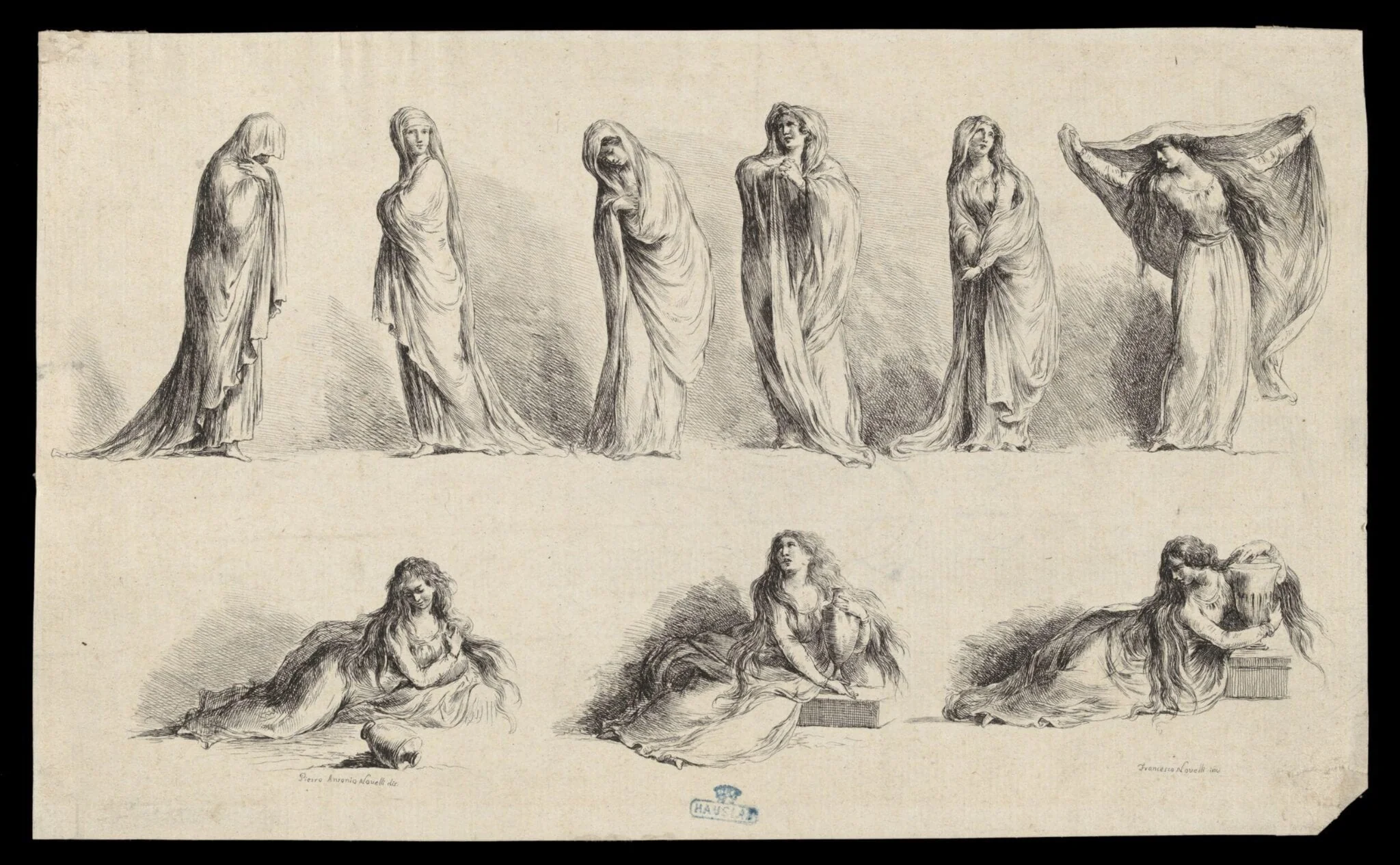 H Beard Print Collection, by Pietro Antonio Novelli, 1750