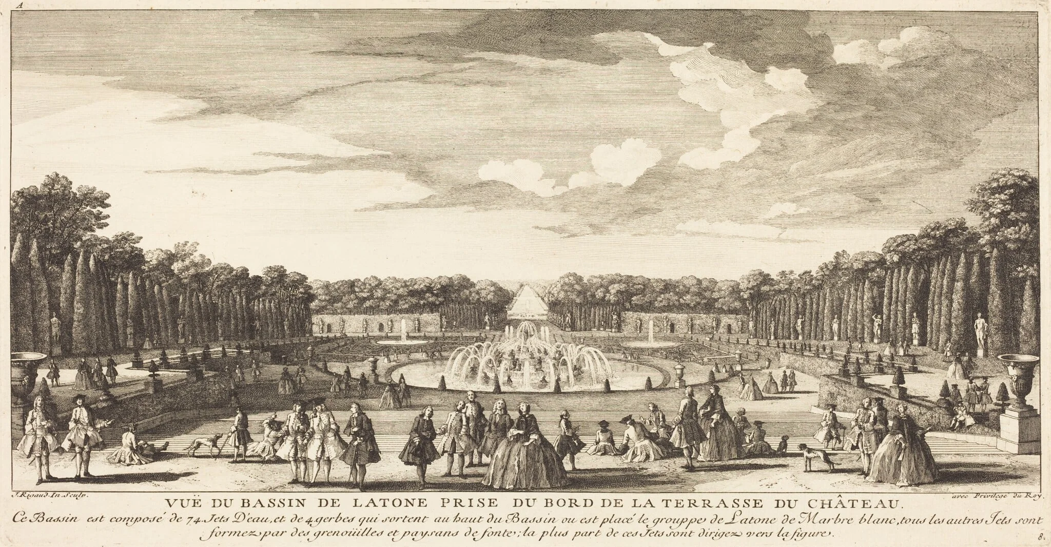 Vue du Bassin de Latone Prise du Bord de la Terrasse du Chateau