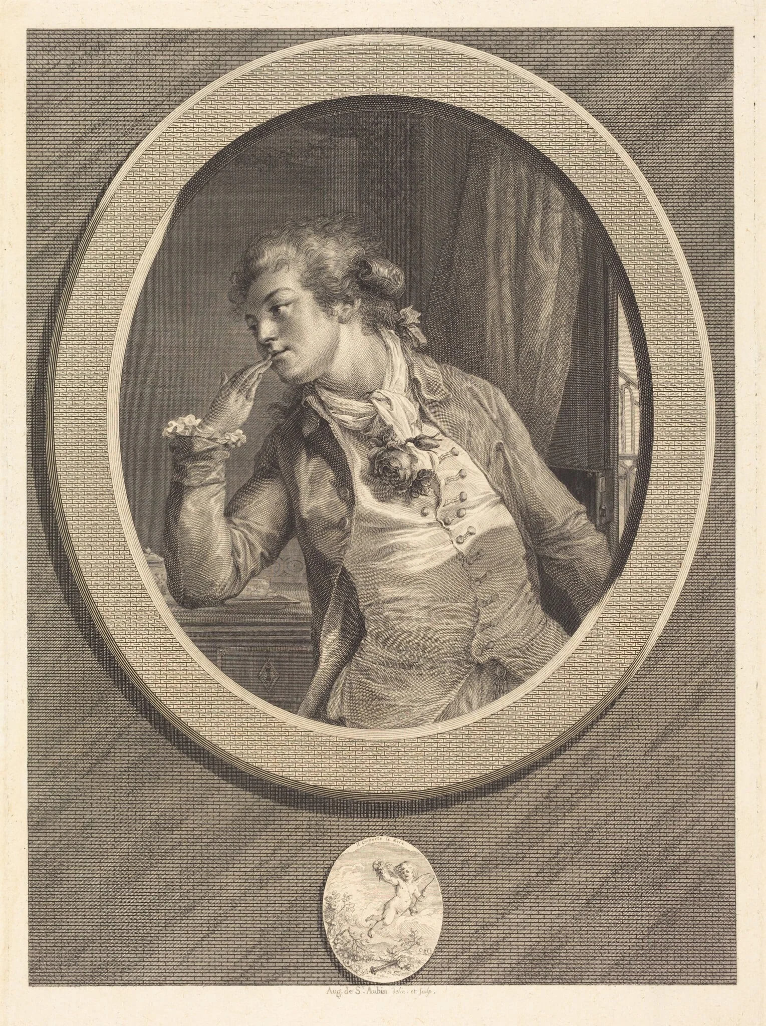 Comptez sur mes sermens (You May Count on Me!), by Augustin de Saint-Aubin, ink, 1789
