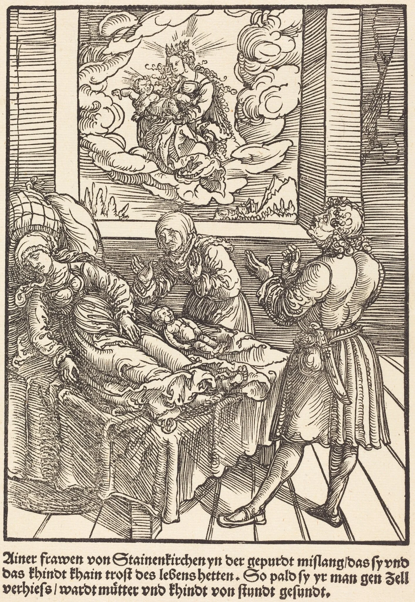 Ainer frawen von Stainerkirchen ..., by Master of the Miracles of Mariazell, ink, 1503