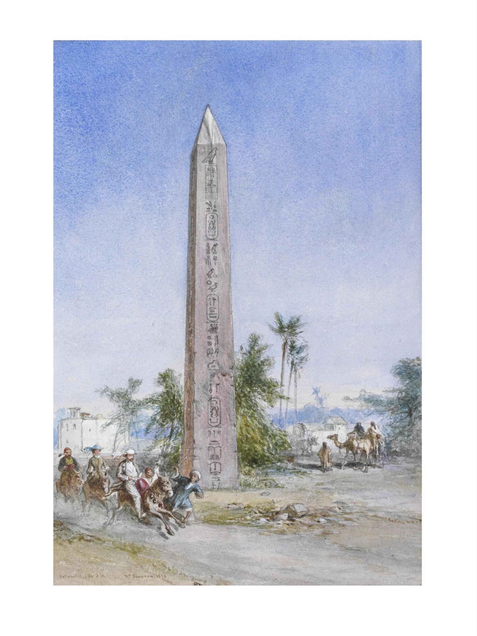 Heliopolis, - As it is, by William Simpson, watercolor, 1878