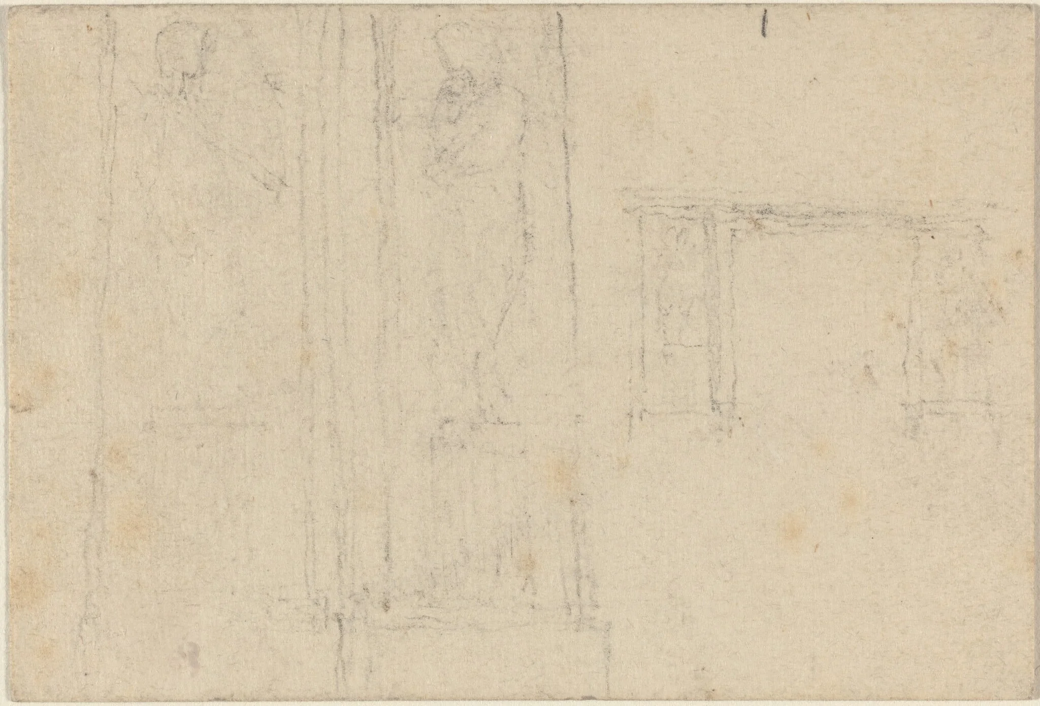 Designs for a Monument, by John Flaxman, graphite, 1790