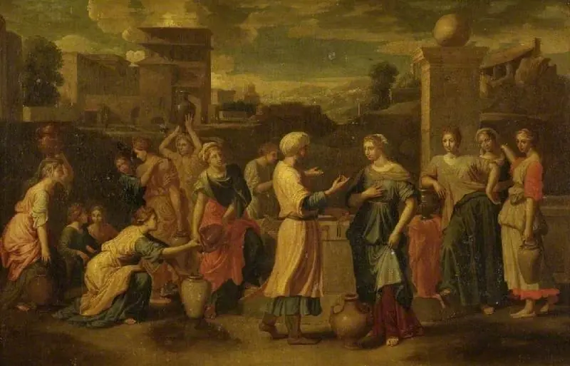Rebecca and Eliezer at the well