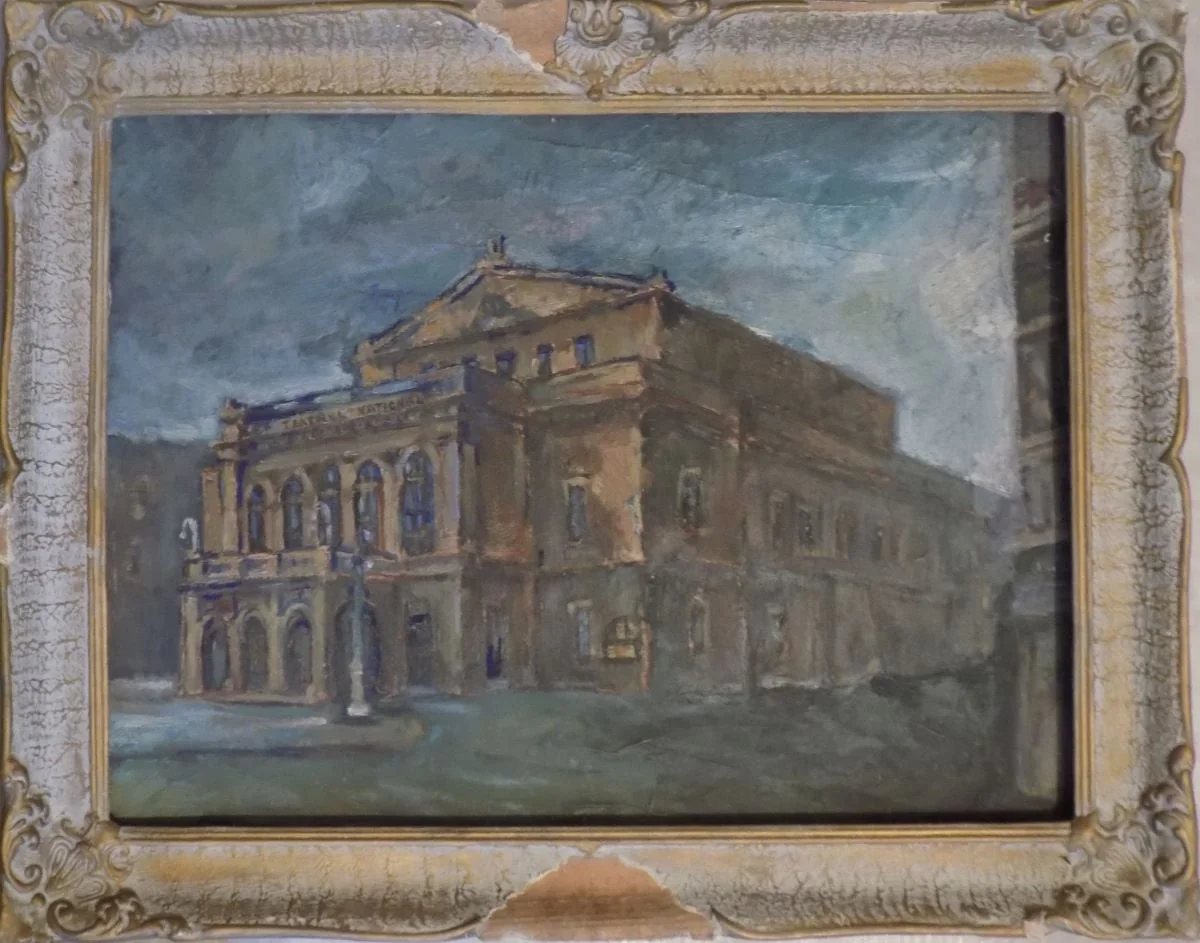 Teatrul Național, by Virginia Raduslăvescu, unspecified
