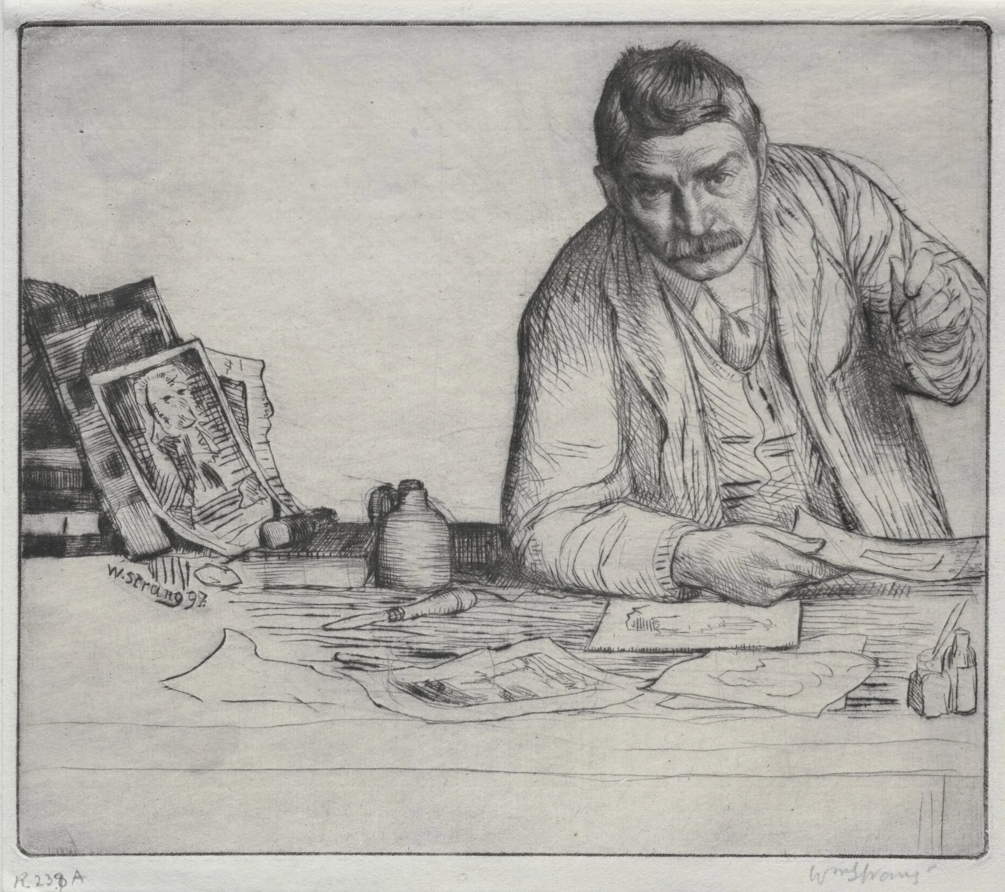 Self-Portrait - "The Etcher", by William Strang, 1897