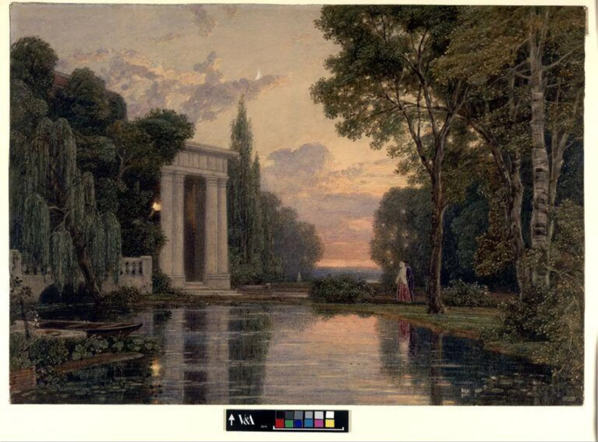 The Twilight Walk, by Francis Oliver Finch, watercolor, 1825