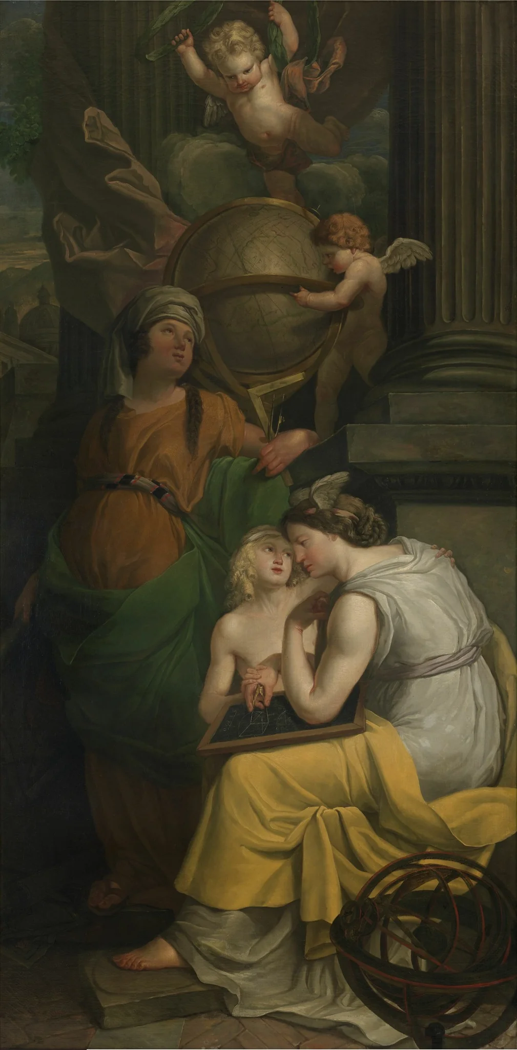 Geometry and Arithmetic, by Pieter Goddyn, oil, 1794