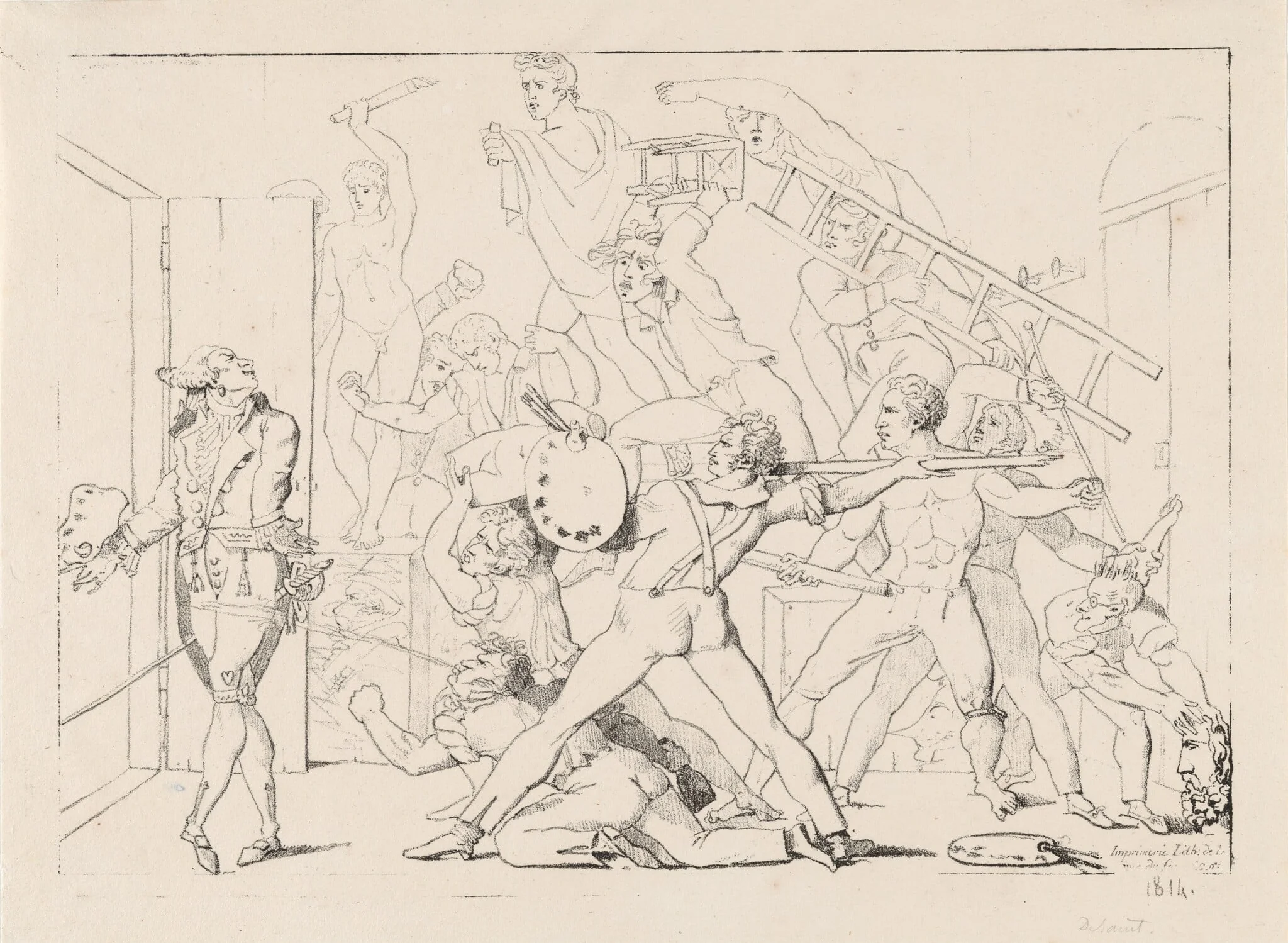 Jean-Philippe-Guy Le Gentil, Comte de Paroy, Expelled from David's Studio