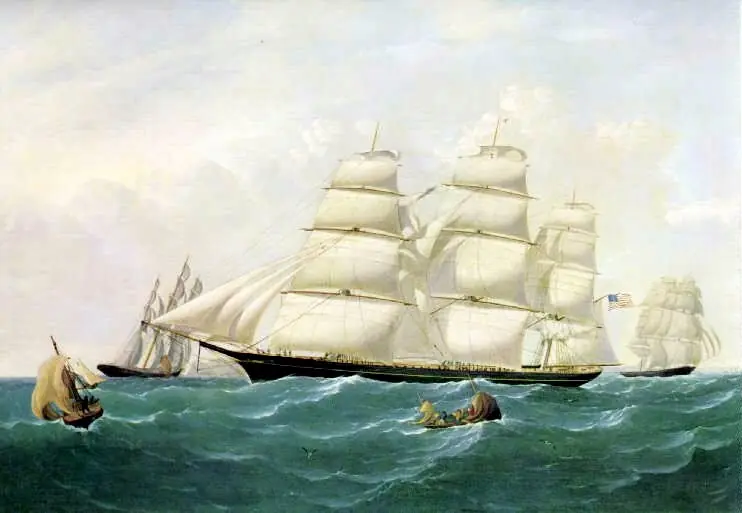 Clipper Ship HURRICANE in the English Channel