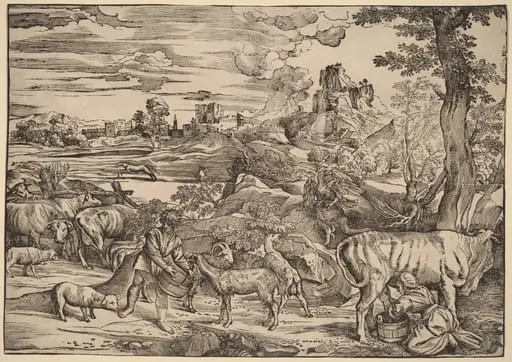 Landscape with a Milkmaid