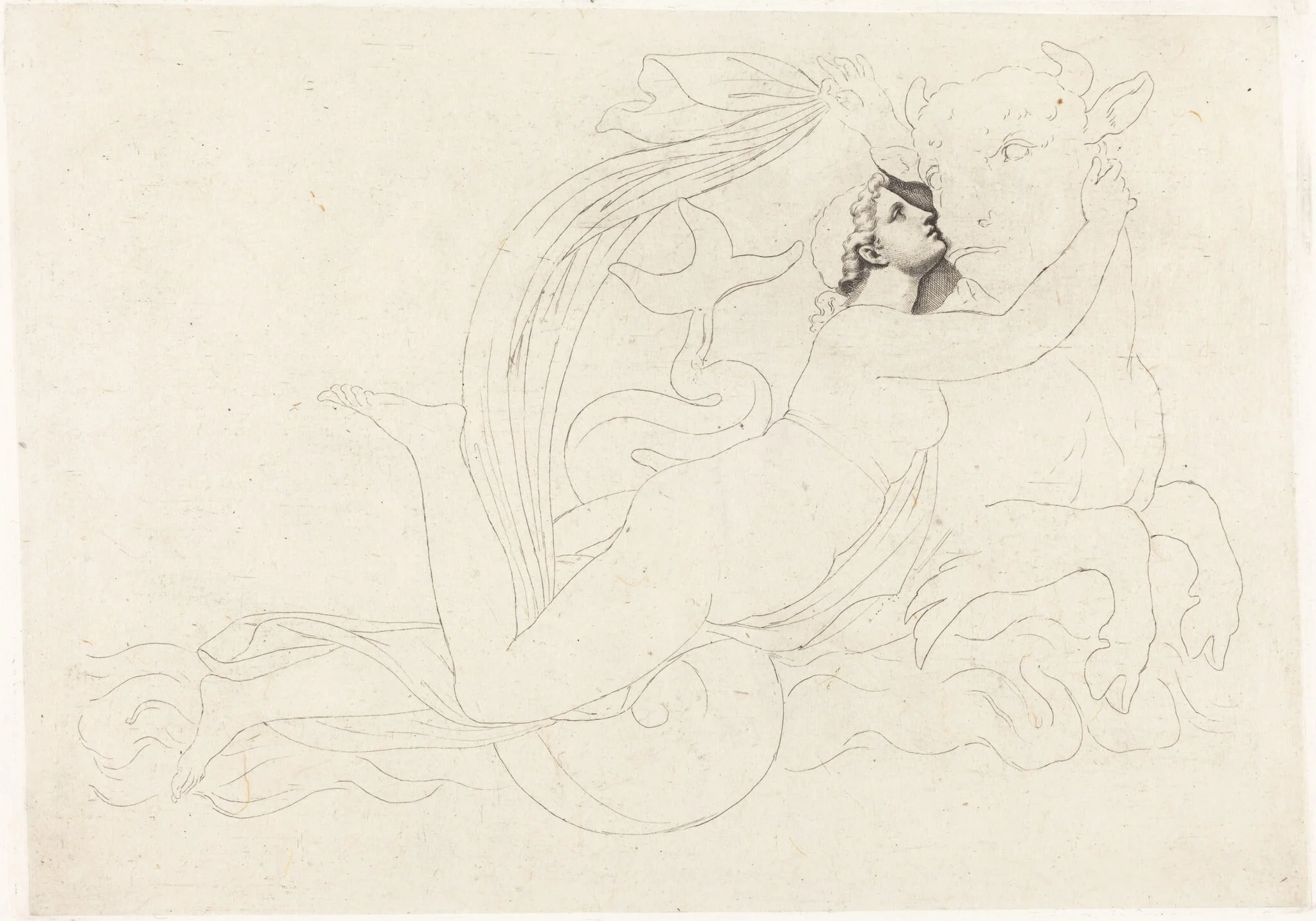 The Rape of Europa, by Pierre Paul Prud'hon, ink, 1790