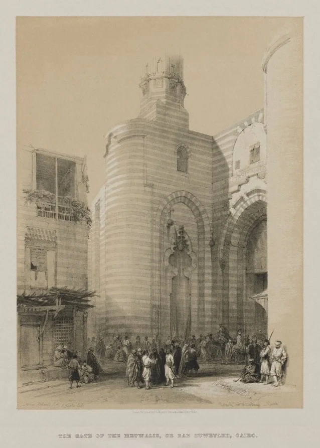 Egypt and Nubia, Volume III: Gate of the Metwaleys, Cairo, by Louis Haghe, 1848