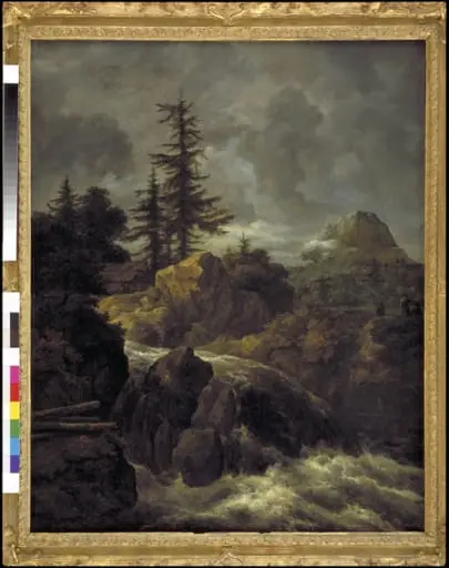 Landscape with a Waterfall and a Hut