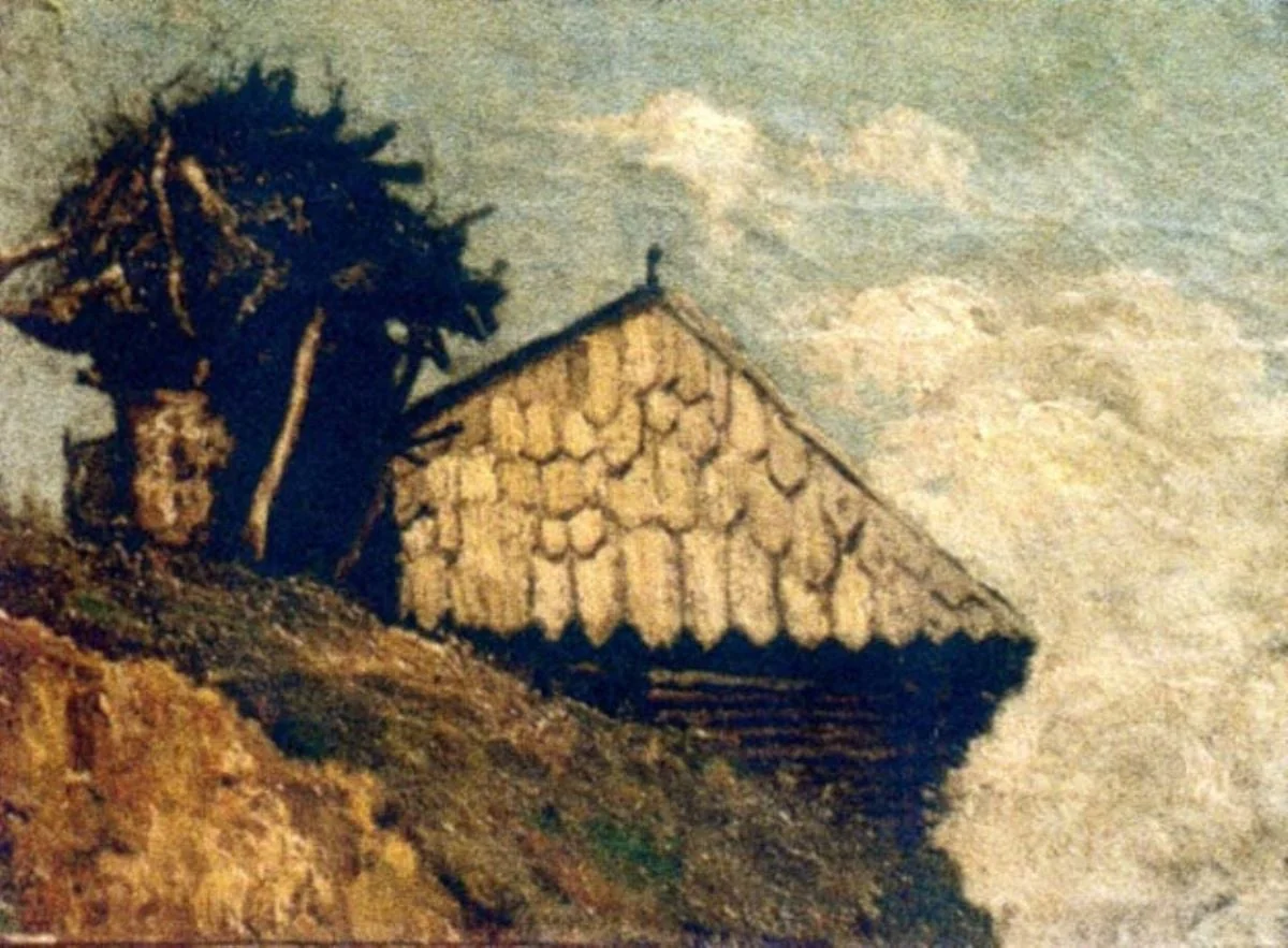 Bordei țărănesc, by Ion Andreescu, unspecified, 1876