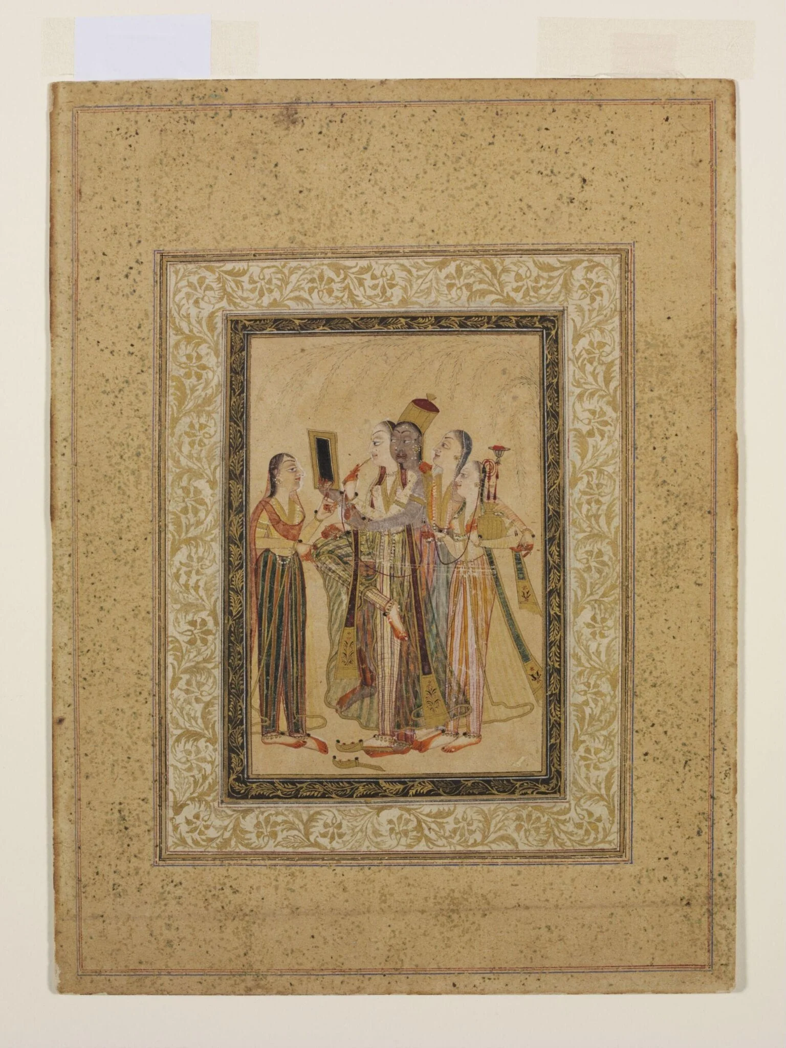 Krishna and Radha, by Unknown, paint, 1720