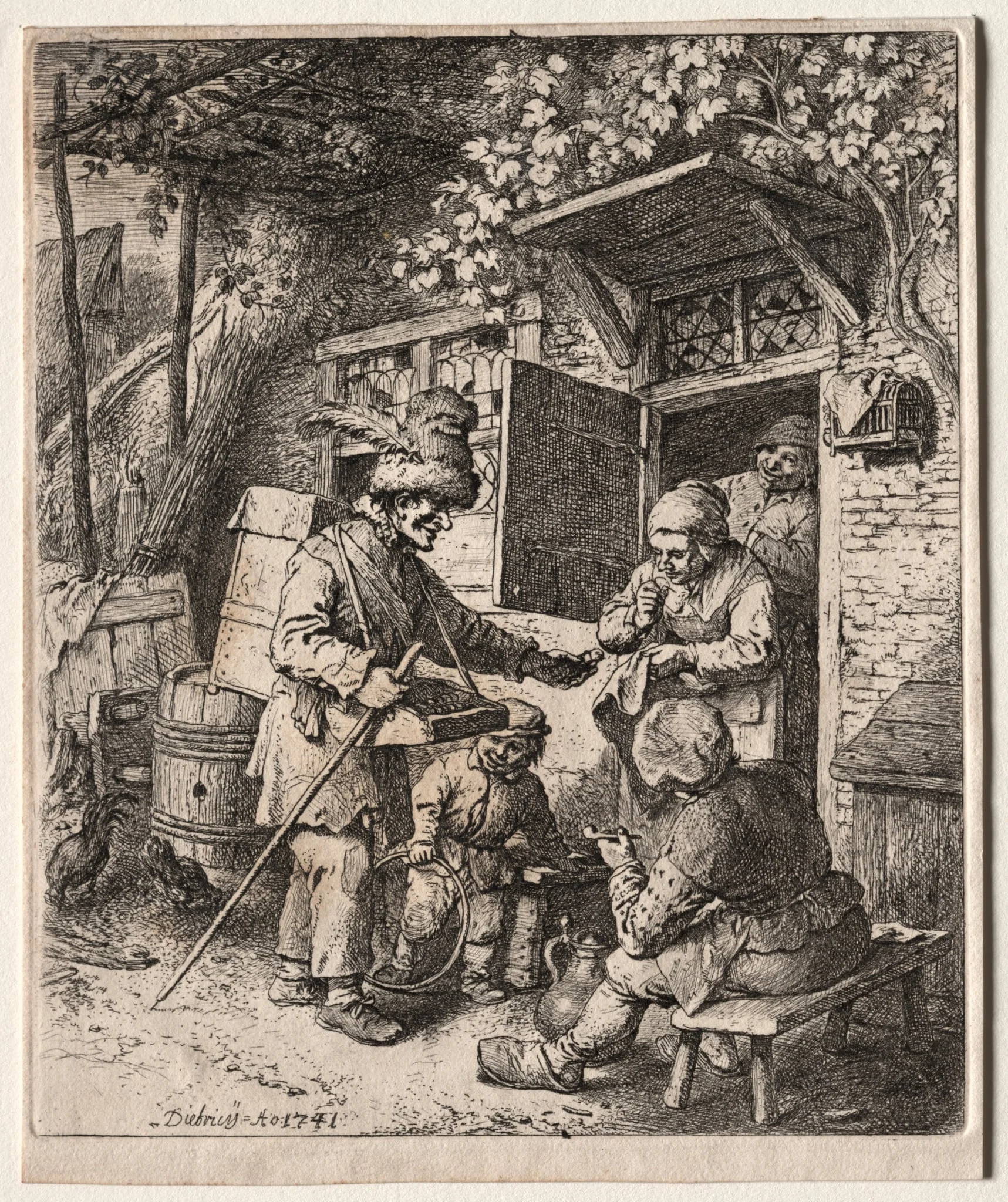 The Peddlar, by Christian Wilhelm Ernst Dietrich, 1741