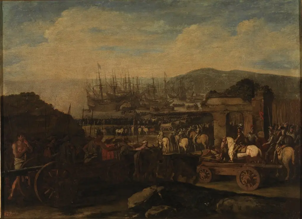 Embarco de tropas de artillería