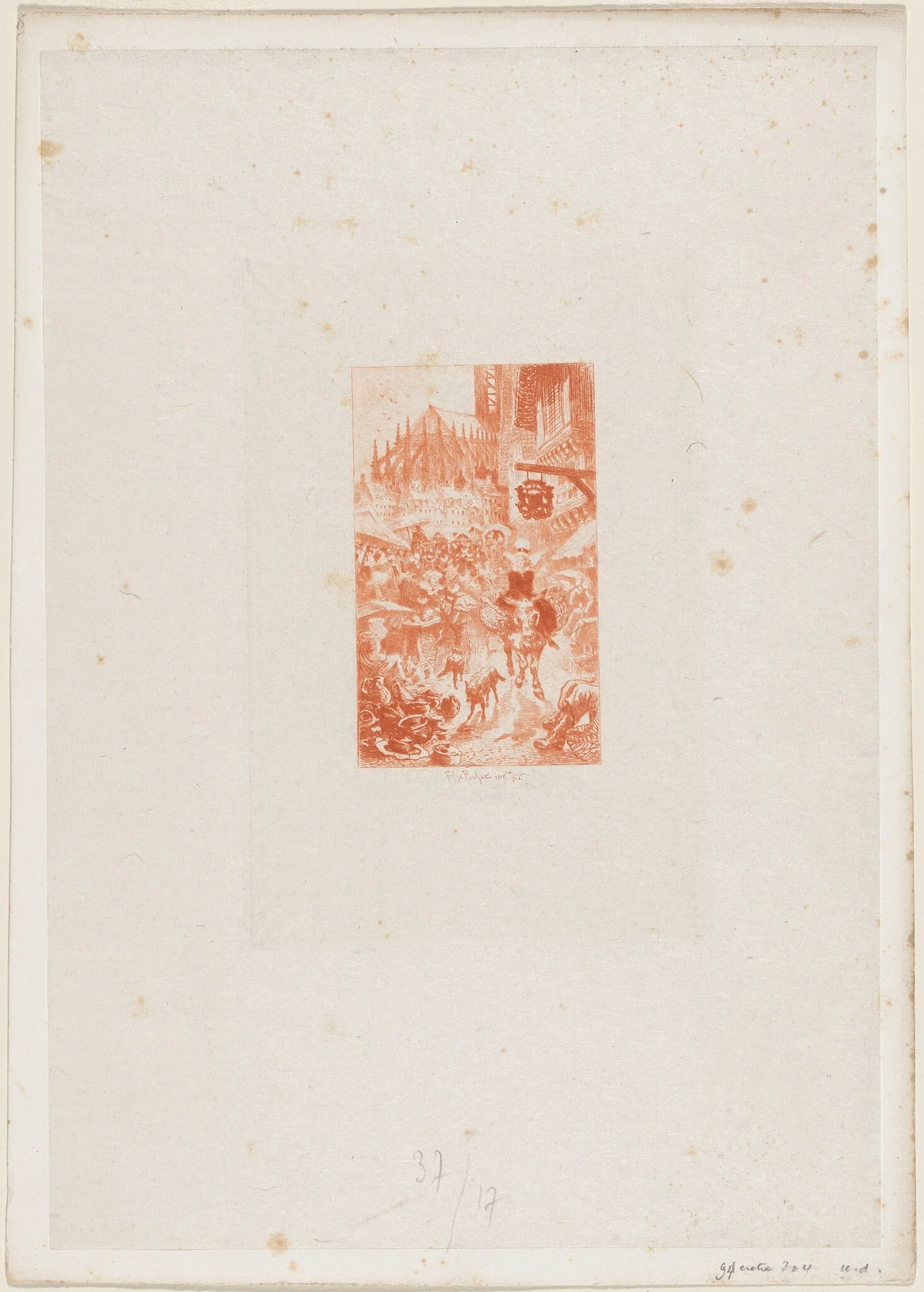 Je fis ce qu'on appelle un bon marche.., by Félix-Hilaire Buhot, ink, 1878