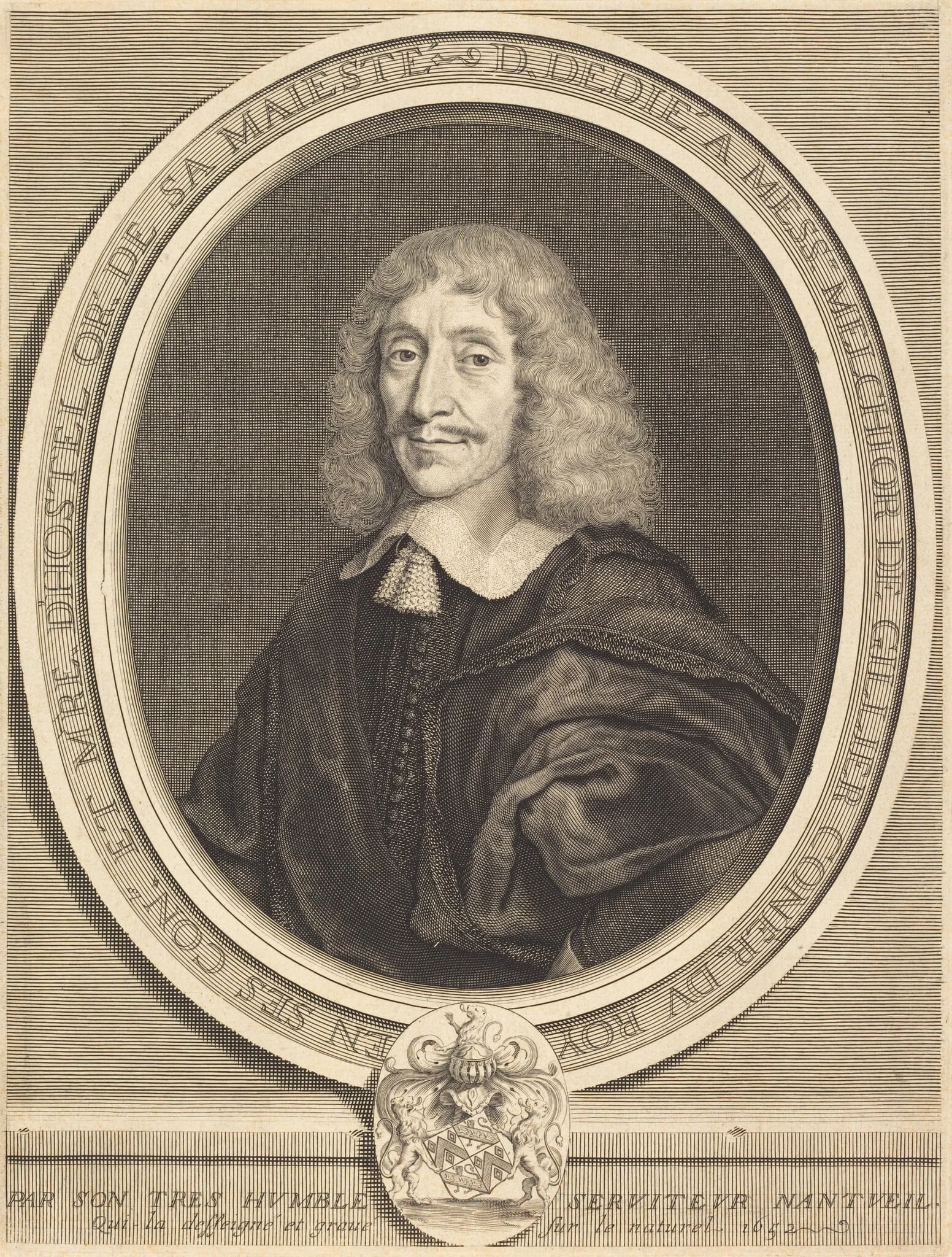 Melchior de Gillier, by Robert Nanteuil, ink, 1652