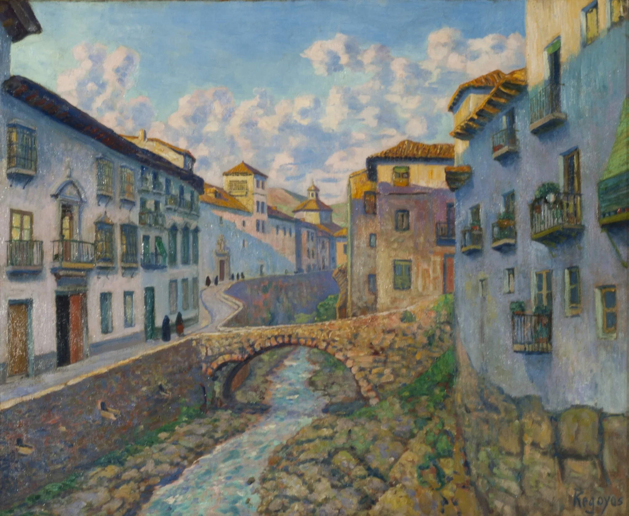 El Darro, by Darío de Regoyos, oil, 1910