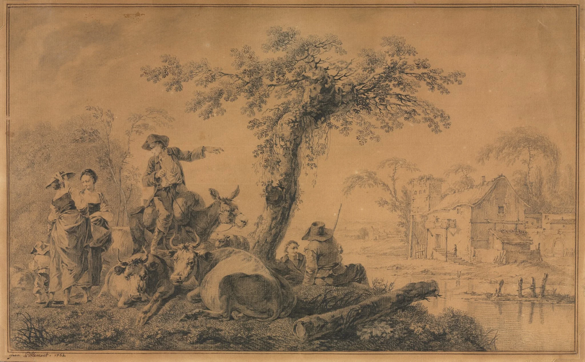 Rural Scene, by Jean Pillement, 1762