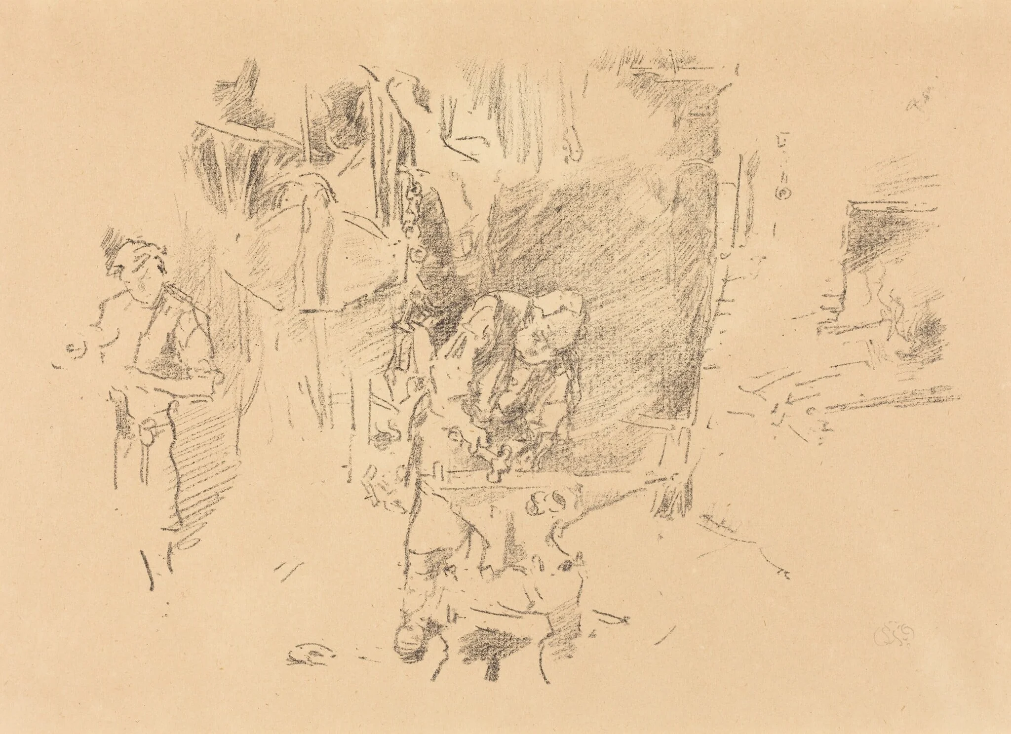 The Sunny Smithy, by James McNeill Whistler, ink, 1895