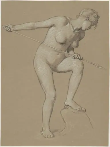 Girl Spearing Dolphin