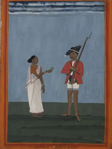A South Indian sepoy and his wife