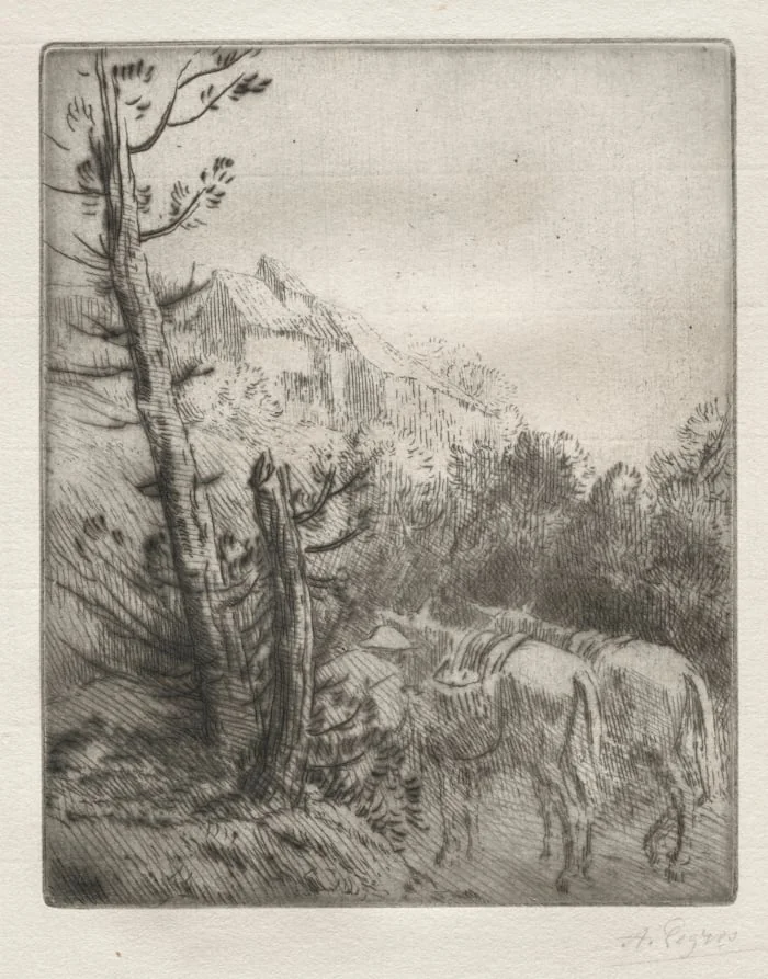 The Farm on the Hill, by Alphonse Legros, 1884