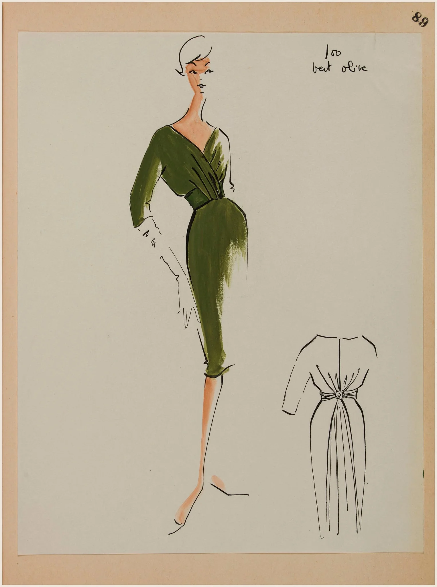 Vert olive, by Carven, 1958