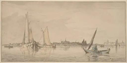River with Town