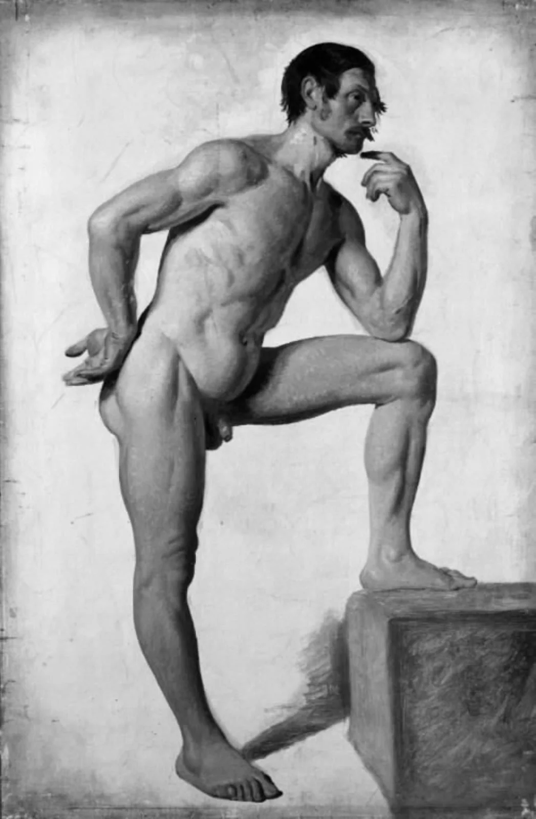 Mandlig model, by Unknown, 1849