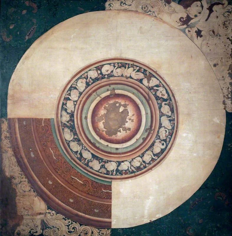 Copy of Painting inside the Caves of Ajanta (cave 2), by Unknown, oil, 1890