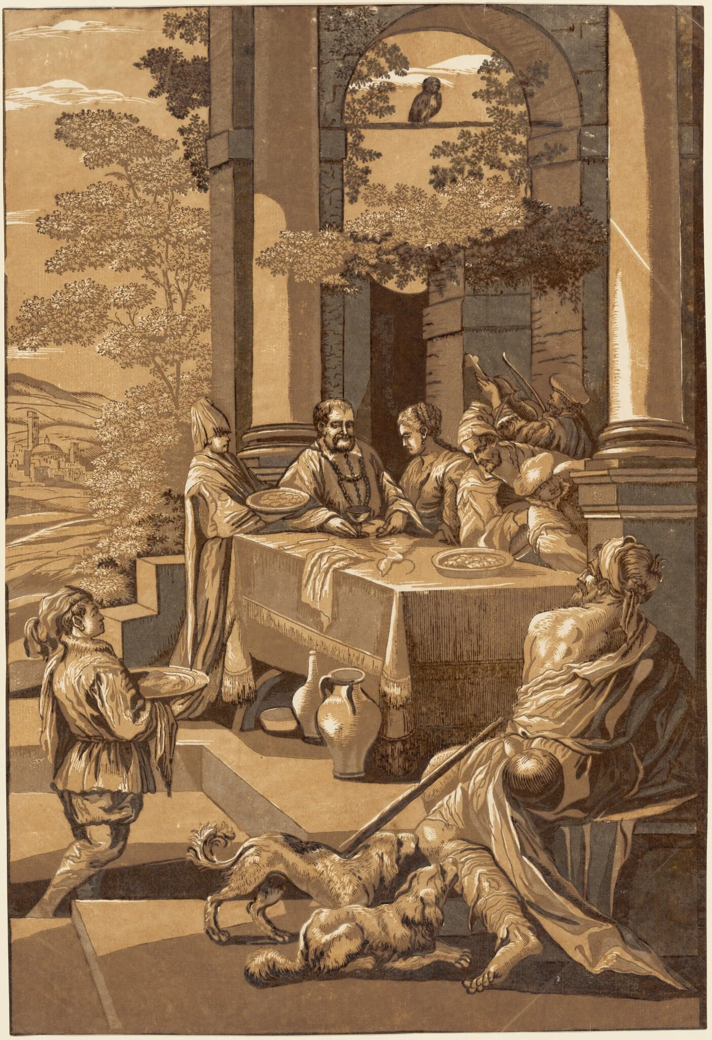 Dives and Lazarus (Right Panel)