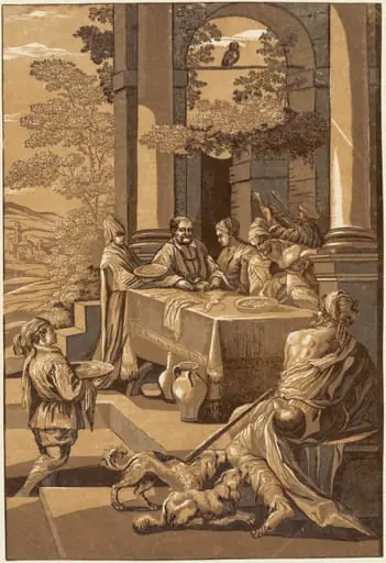 Dives and Lazarus (Right Panel)