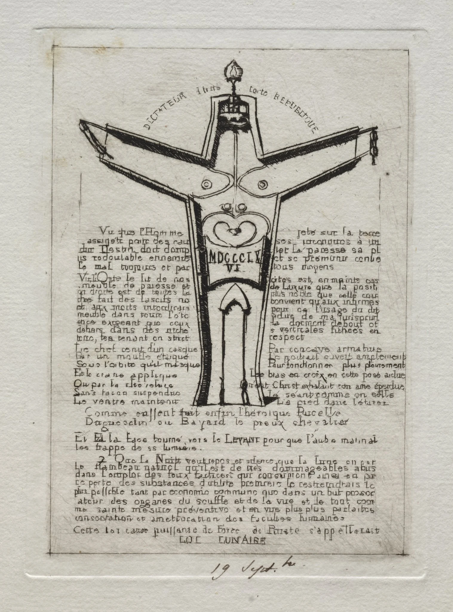 Lunar Law, by Charles Meryon, 1866