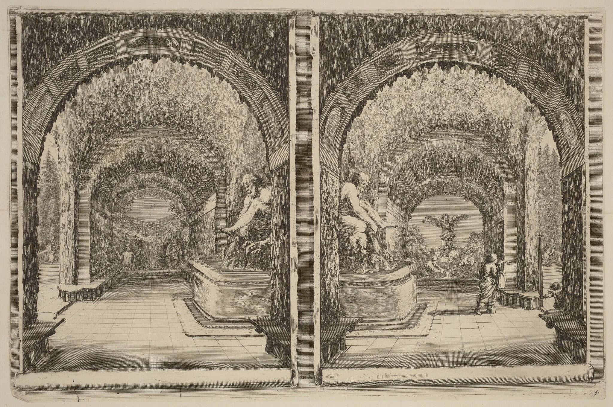 A Grotto Seen from Two Different View Points