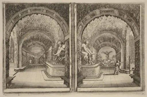 A Grotto Seen from Two Different View Points